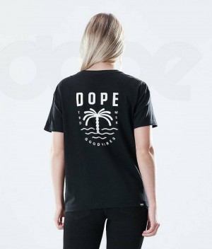 Μπλουζακια γυναικεια Dope Regular μαυρα | Greece_D2417