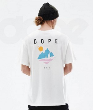 Μπλουζακια ανδρικα Dope Standard ασπρα | Greece_D1172