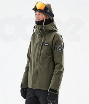 Μπουφάν Σκι γυναικεια Dope Blizzard W Full Zip Ελιά | Greece_D1734