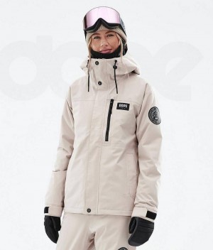 Μπουφάν Σκι γυναικεια Dope Blizzard W Full Zip Μπεζ | Greece_D1808