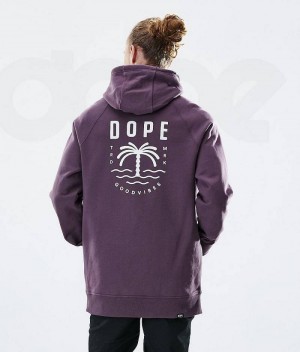 Φουτερ Με Κουκουλα ανδρικα Dope Daily μωβ | Greece_D1682